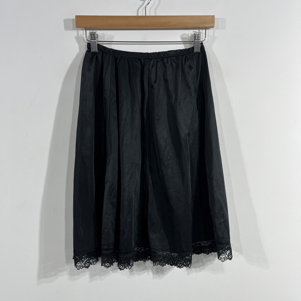Vintage Y2K Fairy Grunge Slip Lace Trim Skirt Womens Small 90S Minimalist Dainty